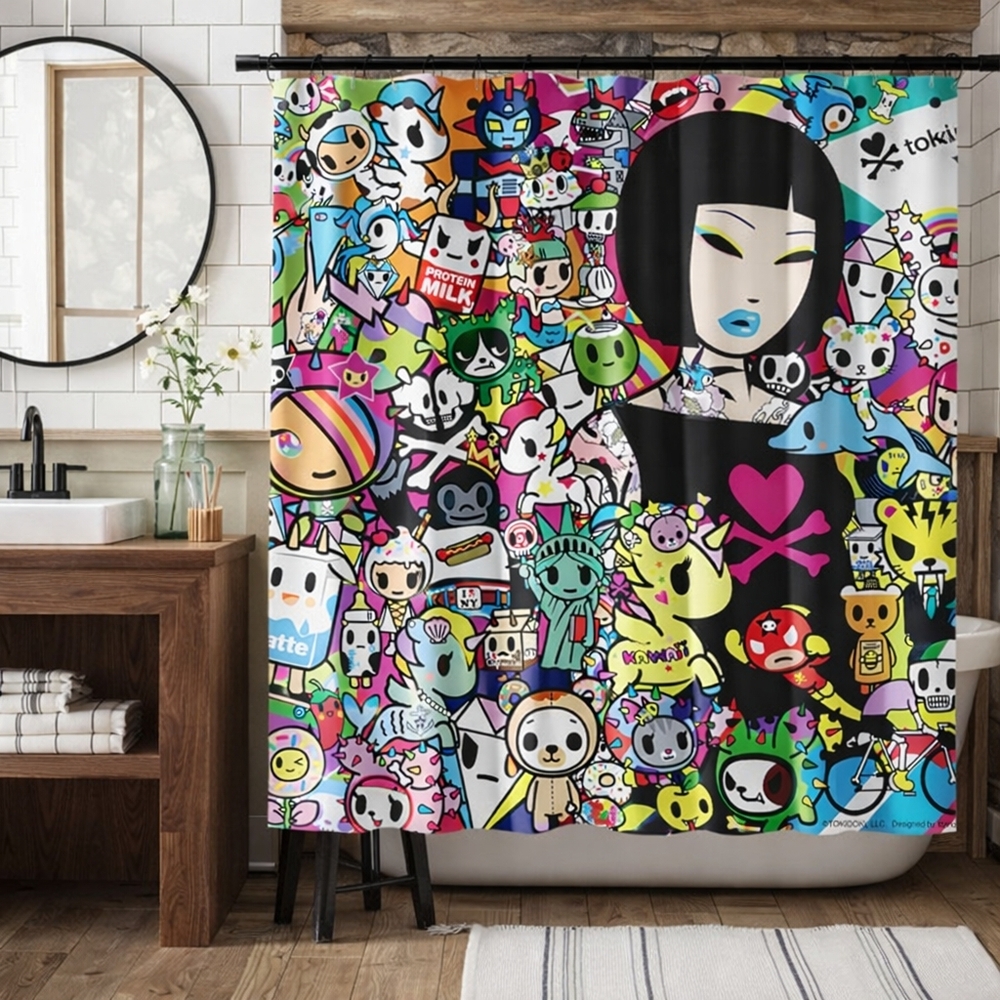 ToKiDoKi Shower Curtain 72x72 Backdrop